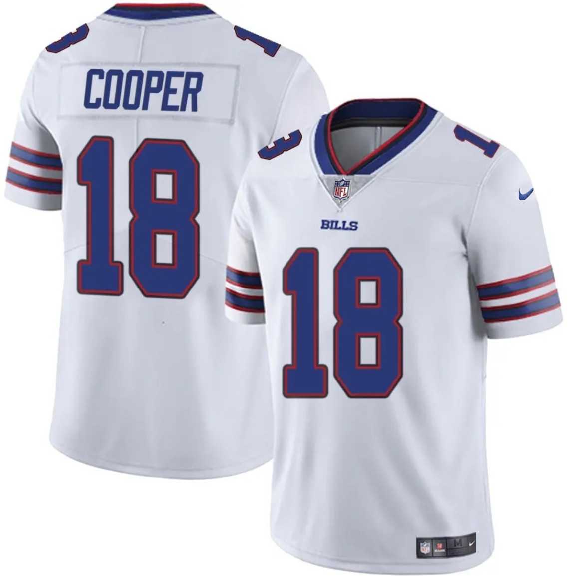 Men & Women & Youth Buffalo Bills #18 Amari Cooper White 2024 Vapor Untouchable Limited Stitched Jersey Dzhi->buffalo bills->NFL Jersey